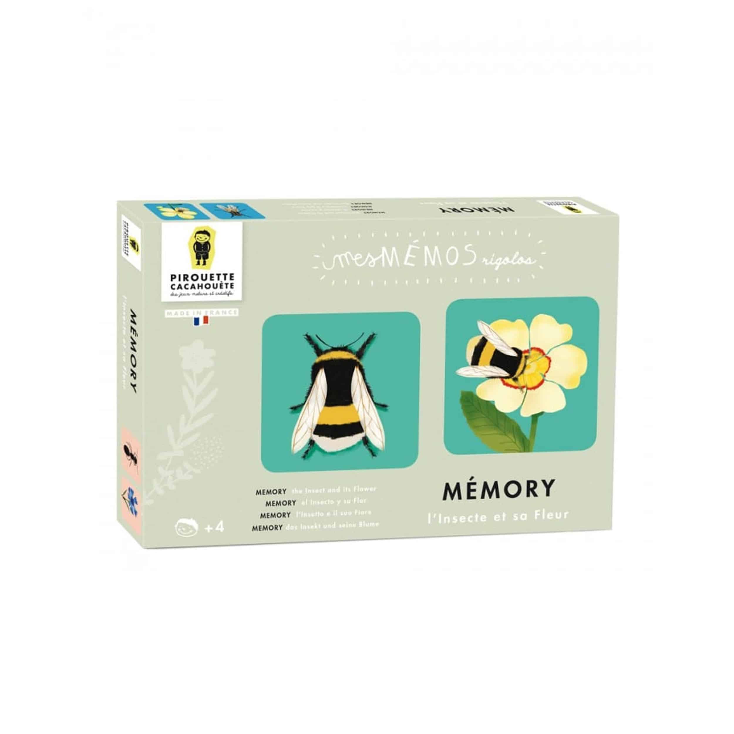 Jeu de mémoire – L’insecte et sa fleur – Pirouette Cacahouète